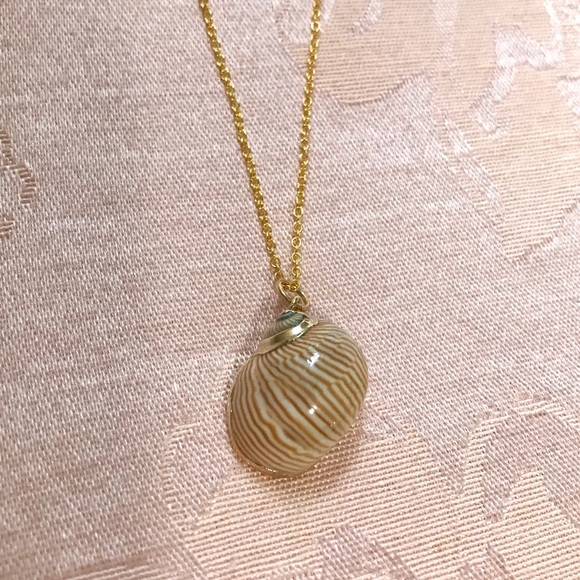 Vintage Shell 14k Gold plate Necklace - Picture 3 of 5